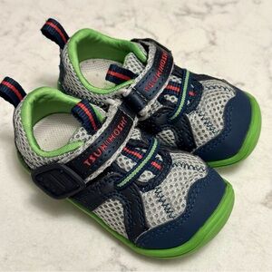 TZUKIHOSHI Marina Baby Boy Navy Blue Green First Walker Sneakers - 5T